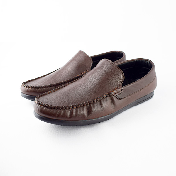 Mocassin pour homme confort 469-1 marron cuir    Mocassin homme Maroc